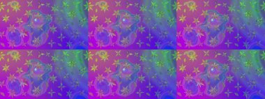 Çiçekleri, deniz kabukları, mandalaları ve suluboya efektleriyle donanma geçmişi. Eskiz modeli etnik tasarım. Yatak çarşafları, ceket, paket tasarımı, kumaş ve moda kavramları için tekstil baskısı.