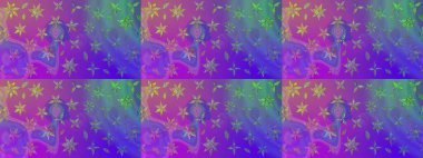 Parmak izi, kumaş, duvar kâğıdı, tekstil için raster dokusu. Nakış desenli çiçek deseni. Renkli grunge, soyut arkaplanı kolonya çiçekleri ile zenginleştir.