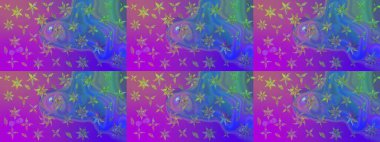 Raster illüstrasyonu. Robot resim. Küçük çiçekte sevimli çiçek deseni var..