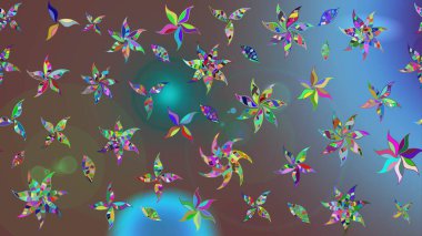 Raster suluboya çiçek deseni, narin çiçekler, kahverengi çiçekler, tebrik kartı şablonu. Güzel kumaş deseni.