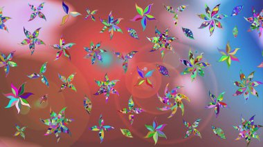 Pembe çiçekli eskiz deseni, suluboya çiçek deseni, sevimli çiçek, duvar kağıdı, kart veya kumaş için fayanslı. Raster - stok.