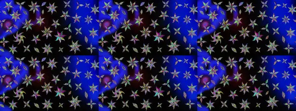 Moda baskıları için zarif bir şablon. Parlak renkli çiçekli ve siyah yapraklı harika bir çiçek deseni. Halk tarzı. Modern çiçek arkaplanı.