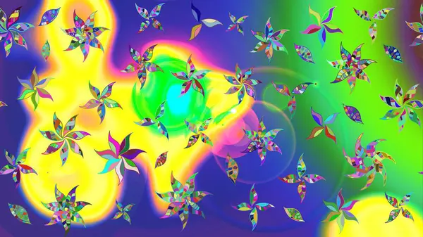 Kabile sanatı boho baskısı, klasik çiçek arkaplanı. Arkaplan dokusu, duvar kağıdı, yeşil renkli çiçek teması. Soyut etnik raster çizim kalıbı.