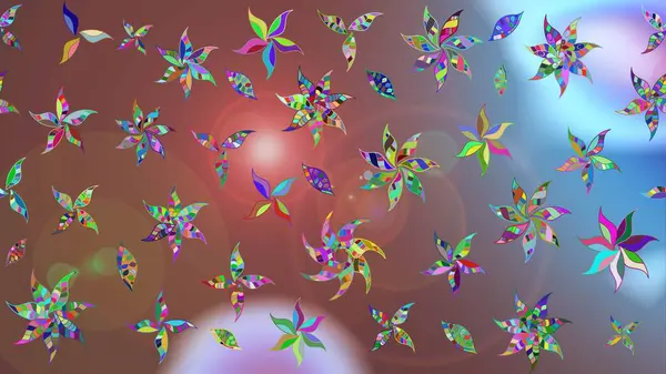 Çiçekli zambakların eskiz geçmişi. Çiçek tasarımı için inanılmaz bir kolaj cenneti tarzı. Parlak çiçekli kolaj çiçekleri kahverengi.