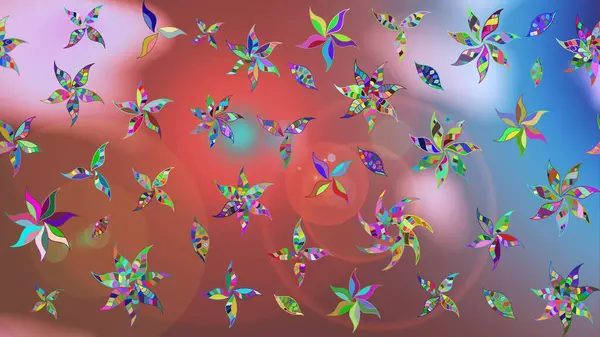 Pembe çiçekli eskiz deseni, suluboya çiçek deseni, sevimli çiçek, duvar kağıdı, kart veya kumaş için fayanslı. Raster - stok.