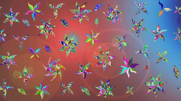 Kahverengi renklerde. Raster illüstrasyonu. Güzel kumaş deseni. Raster illüstrasyonunda çiçek deseni çizimi.