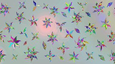 Raster Güzel kumaş deseni. Raster suluboya deseni, narin çiçekler, gri çiçekler, tebrik kartı şablonu..