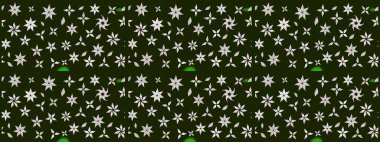 Nazikçe, güzel çiçek arkaplanı. Çiçekli karalama şeklinde Raster çiçek deseni. Gri renkli çiçekler.