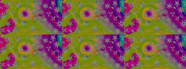 Raster illüstrasyonu. Robot resim. Küçük çiçekte sevimli çiçek deseni var..