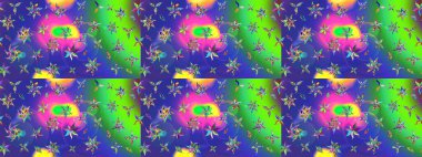 Raster Modaya uygun kumaş deseni. Mavi renkli şirin çiçek deseni. Düz Çiçek Elementleri Tasarımı. Renkli Bahar Teması çizim şablonu.