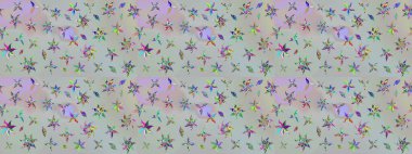 Güzel kumaş deseni. Raster illüstrasyonu. Bahar çiçekli güzel bir çiçek deseni..