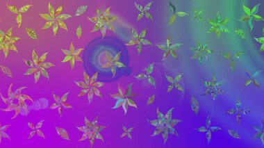 Çiçek izi. Mor renkli çiçekler suluboya tarzında. Suluboya çizim deseni.