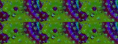 Yeşil renkli çiçekler. Elle boyanmış suluboya resim çizimi çiçekler ve bitkiler.