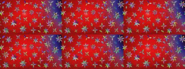 Raster. Zarif, parlak ve kırmızı çiçek desenli eskiz. Sabıka baskıları, bebek kıyafetleri, duvar kâğıtları, paket kutuları vb..
