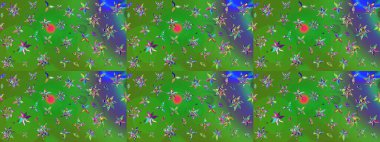 Klasik taslak çizimi. Raster Yumuşak kumaş deseni. Çiçek yeşili eskiz deseni. Raster çiçek izi..