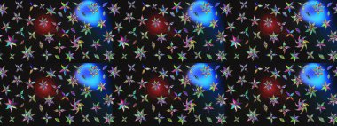 Raster illüstrasyonu. Klasik çiçek tasarımı elementleri. Gri kıvırcık çiçekler gri renkte şekillenir.