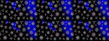 Siyah renkli çiçekler. Yumuşak, yaz çiçekli arka plan. Raster çiçek desenli ve çiçekli..