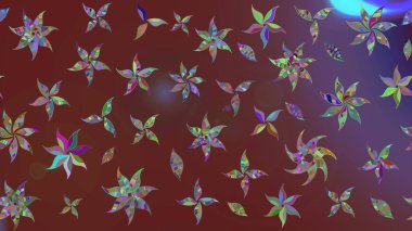 Kahverengi renkli çiçekler. Tatil havası. Raster güzel bir çiçek deseni çizmiş. Nazik romantik baskı. Bahar mevsimi.