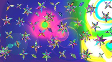 Eski moda arka plan. Kıvırcık, parlak örgü. Desen, çizim, çiçek sınırı. Güzel, parlak, pürüzsüz kumaş, tuval. Çiçek çelengi. Raster illüstrasyonu.