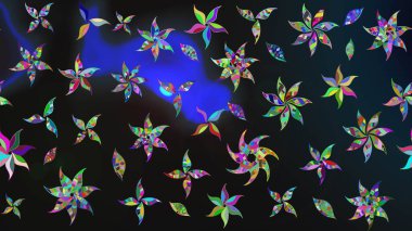 Gri çiçekli eskiz deseni, suluboya çiçek deseni, sevimli çiçek, duvar kağıdı, kart ya da kumaş için fayanslı. Raster - stok.