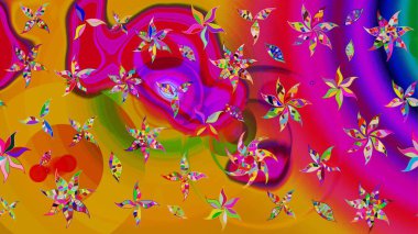 Moda baskısı. Dekorasyon ve tasarım için güzel bir desen. Çiçeğin suluboya çizimlerinin mükemmel deseni. Suluboya desenli çiçek deseni. Ayarlanmış.