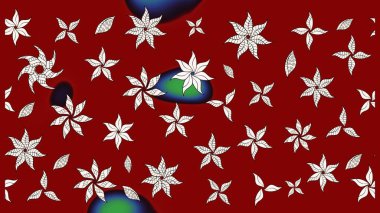 Kırmızı renkte çiçekler. Çiçekli çiçek deseni, suluboya. Renkli Bahar Teması eskiz kalıbı. Raster illüstrasyonu. Düz Çiçek Elementleri Tasarımı.