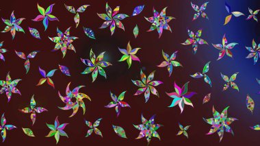 Yaprak ve çiçeklerin suluboya resimleri, kahverengi renklerdeki çizimler. Raster illüstrasyonu. Yumuşak, bahar çiçekleri kahverengi renklerde.