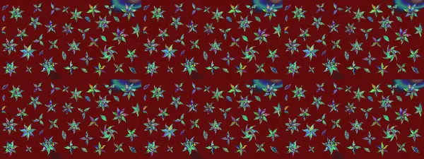 Motley illüstrasyonu. Küçük renkli çiçekler. Çiçekli bahar çiçekleri. Moda baskıları için zarif bir şablon. Küçük çiçekte şirin desenler.