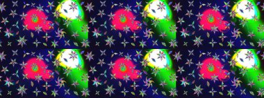 Arkaplan dokusu, duvar kağıdı, çiçek temalı gri renkler. Kabile sanatı boho baskısı, klasik çiçek arkaplanı. Soyut etnik raster çizim kalıbı.