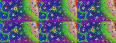 Küçük çiçekteki sevimli çiçek deseni. Raster illüstrasyonu. Çizim.