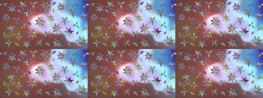 Renkli Bahar Teması eskiz kalıbı. Raster. Düz Çiçek Elementleri Tasarımı.