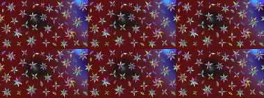 Kumaş, tekstil, duvar kağıdı baskısı için. Raster illüstrasyonu. Eskiz geçmişi. Tomurcukları papatya çiçekleri olan sevimli bir çiçek deseni. Miles Fleur, süslü püslü bir süs. Antika retro tarzı.