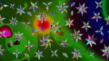 Çiçek deseni. Flower eskiz arka planı. Raster illüstrasyonu. Şatafatlı bahar bahçesi dokusu.