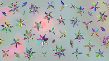 Gri renkli çiçekler. Tropik çiçekler. Gömlek çizimi Arkaplan Deseni.