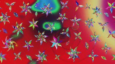 Raster illüstrasyonu. Küçük çiçekteki sevimli çiçek deseni. Güzel karalamalı çiçek desenli çizim. Güzel kumaş deseni.