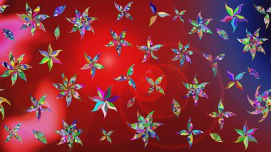 Çiçekler, dallar, bitkiler ve çiçekler. Raster illüstrasyonu. Güzel kumaş deseni. El çizimi.