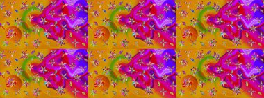 Zarif, parlak ve sarı çiçek desenli bir taslak. Sabıka baskıları, bebek kıyafetleri, duvar kâğıtları, paket kutuları vb..