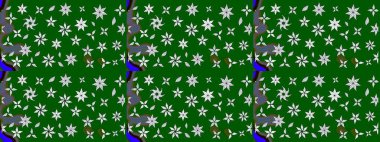 Gömlek, arka plan modelini çiz. Yeşil renkli çiçekler. Tropik çiçekler.