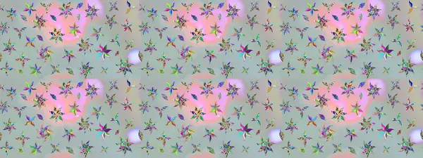 Tekstil veya kitap kapakları, imalat, duvar kağıtları, baskı, hediye paketi ve yapıştırma kitabı için çiçek eskizi geçmişi. Raster illüstrasyonu. Küçük ölçekli çiçeklerdeki basit sevimli desen.