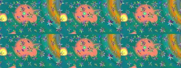 Mavi renkli çiçekler. Çiçek desenli eskiz. Düz Çiçek Elementleri Tasarım Raster illüstrasyonu. Renkli Bahar Teması çizim şablonu.