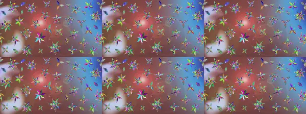 Raster illüstrasyonu. Küçük çaplı çiçeklerdeki basit şirin desenler. Tekstil veya kitap kapakları, imalat, duvar kağıtları, baskı, hediye paketi ve yapıştırma kitabı için çiçek eskiz geçmişi.