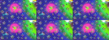 Düz Çiçek Elementleri Tasarımı. Mavi renkli çiçekler. Güzel çiçek deseni. Renkli Bahar Teması çizim şablonu.