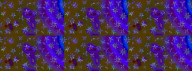 Küçük çiçekte güzel bir çiçek deseni var. Çiçekli çiçek deseni, suluboya. Raster deseni.