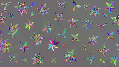 Şirin karalamalı çiçek desenli çizim. Raster illüstrasyonu. Raster illüstrasyonu. Eskiz tarzı gri renkte. El yapımı çiçek ve bitki koleksiyonu.