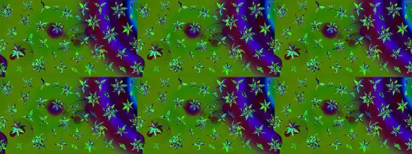 El çizimi. Çiçekli, yapraklı, çiçek desenli eskiz. Raster illüstrasyonu.