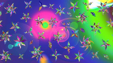 Raster. Mavi renkte güzel çiçekler, suluboya desenli eskiz deseni, duvar kağıdı, kart veya kumaş için fayanslı..