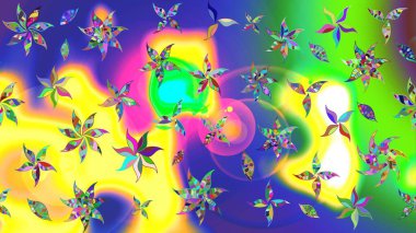 Bahar çiçekleriyle güzel bir çiçek deseni çizmişsin. Güzel kumaş deseni. Raster illüstrasyonu.