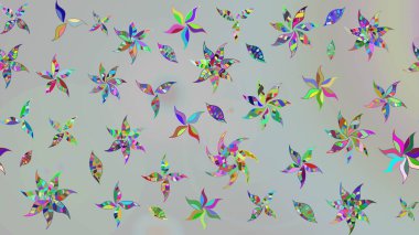 Güzel kumaş deseni. El çizimi. Raster illüstrasyonu. Çiçekler, dallar, otlar ve çiçekler.