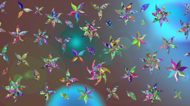 Tekrar eden çiçek arkaplanı, zarif kahverengi çiçek duvar kağıdı. Kahverengi renkler üzerine çiçek desenli çizimler, el yapımı papatyalar, papatyalar..