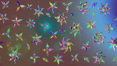 Kahverengi renkli çiçekler. Yumuşak, yaz çiçekli arka plan. Raster çiçek desenli ve çiçekli..